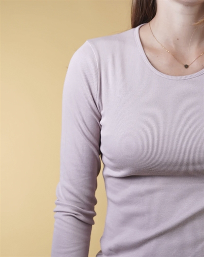 Elsk - Rib Women's LS T-Shirt - Ash Rose